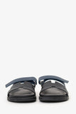 Hermes Black Leather Chypre Sandals Size 41.5