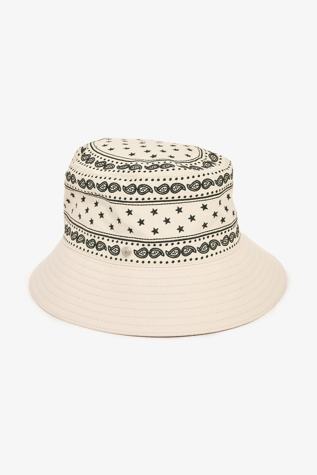 Hermes Cream Paisley Bucket Hat Size 57