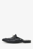 Hermes Black Leather OZ Kelly Mules Size 40