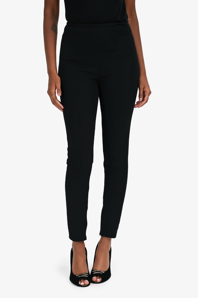 Prada Black Slim Zip Ankle Trousers Size 36