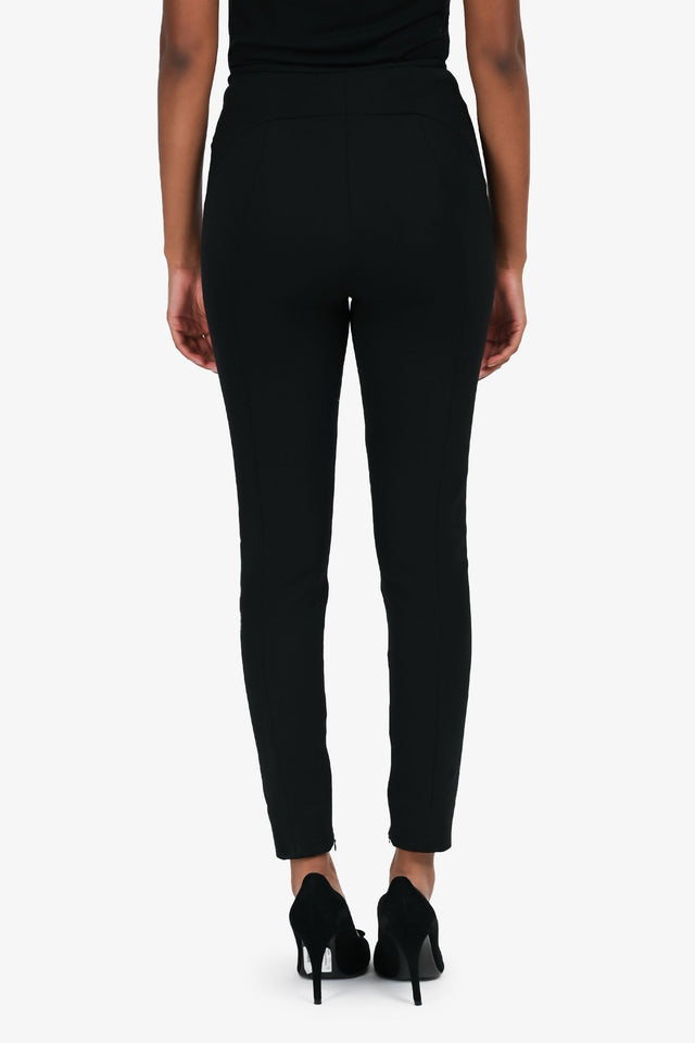 Prada Black Slim Zip Ankle Trousers Size 36
