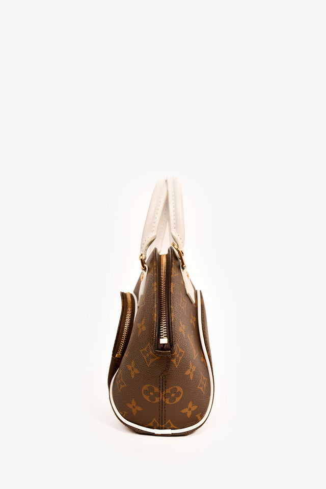 Louis Vuitton Monogram White Accent Leather 'Elipse BB' Top Handle with Strap
