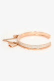 Hermes 18K Rose Gold Diamonds Kelly Cadenas Double Bracelet Small Model