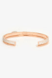 Hermes 18K Rose Gold Diamonds Kelly Cadenas Double Bracelet Small Model