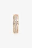 Hermes 18K Rose Gold Diamond Small H d'Ancre Ring Size 56