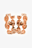 Hermes 18K Rose Gold Diamonds Chaine d'Ancre Enchaine Cuff Earrings