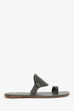 Hermes Olive Leather Hera Sandals Size 42.5