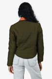 Hermes Green/Orange Reversible Quilted Coat Size M