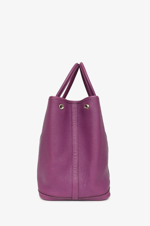 Hermes 2014 Purple Clemence Leather Garden Party 36