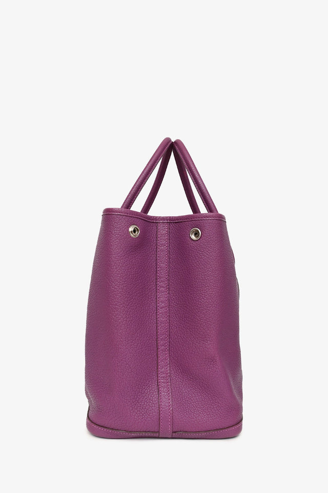 Hermes 2014 Purple Clemence Leather Garden Party 36