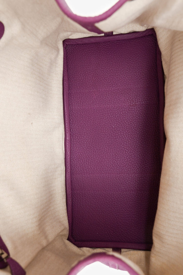 Hermes 2014 Purple Clemence Leather Garden Party 36