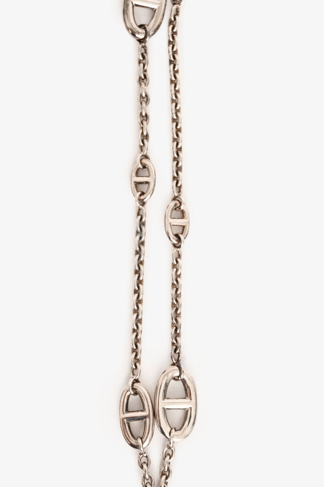 Hermes Sterling Silver Farandole Long Necklace 160