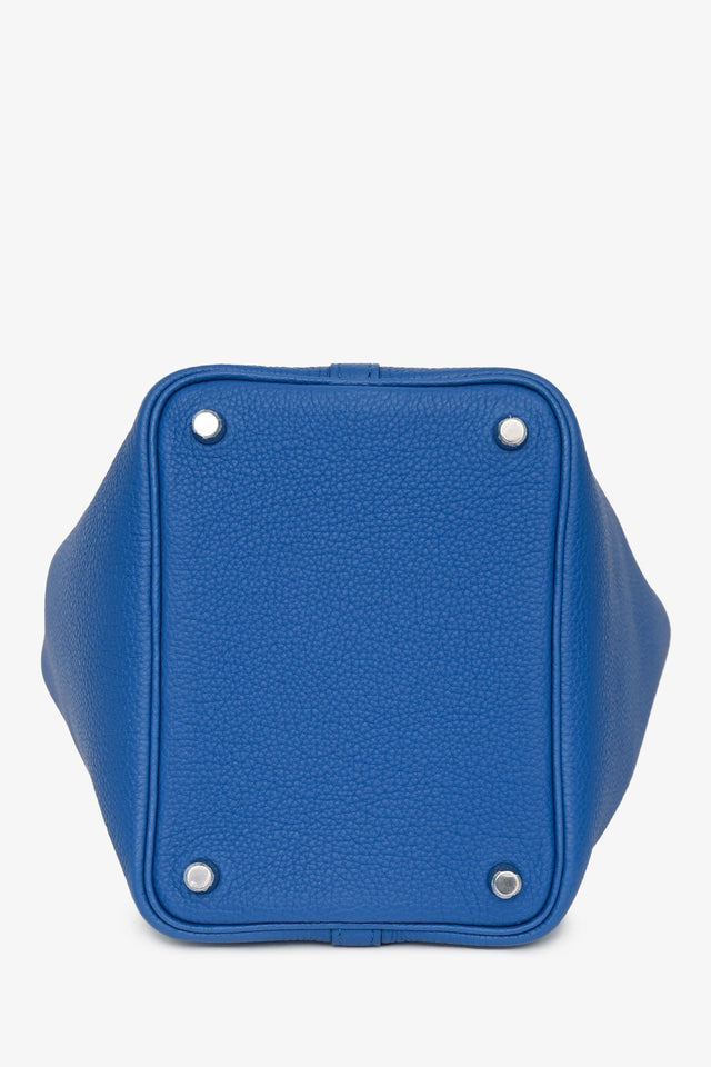 Hermes 2021 Bleu France Clemence Leather Picotin 18 PHW