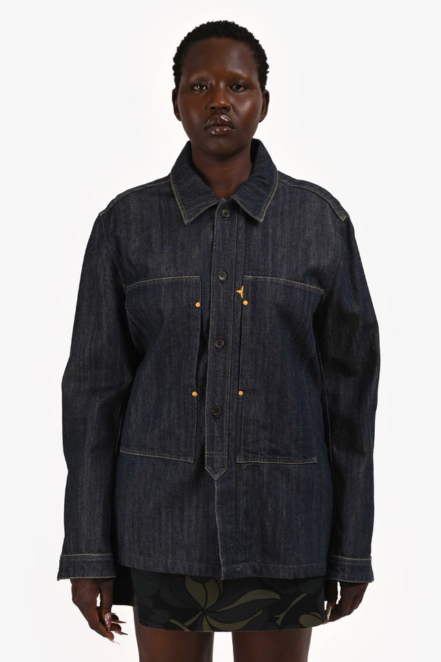 Louis Vuitton Indigo Denim Zip Jacket Size 56 Mens