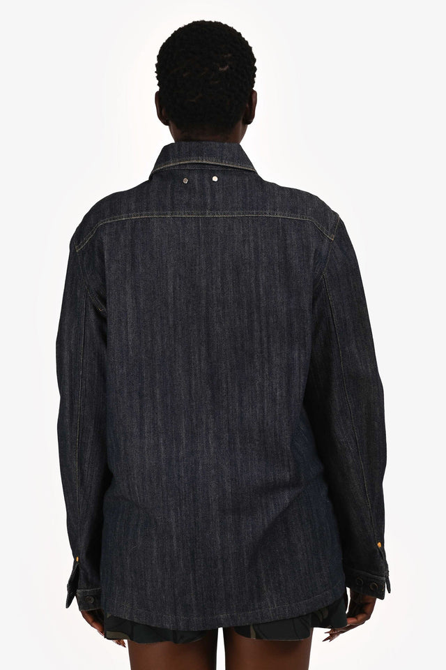 Louis Vuitton Indigo Denim Zip Jacket Size 56 Mens