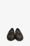 Louis Vuitton Black Satin Checker Logo Loafers Size 9.5 Mens