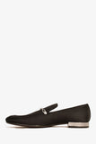 Louis Vuitton Black Satin Checker Logo Loafers Size 9.5 Mens