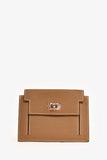 Hermes 2022 Etoupe Leather Mysore Goatskin Kelly Pocket Compact Wallet