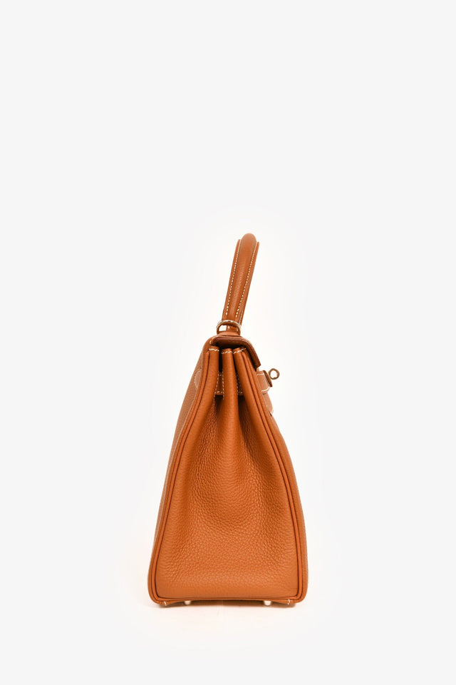 Hermes 2021 Gold Togo Leather Retourne Kelly 28 with Strap