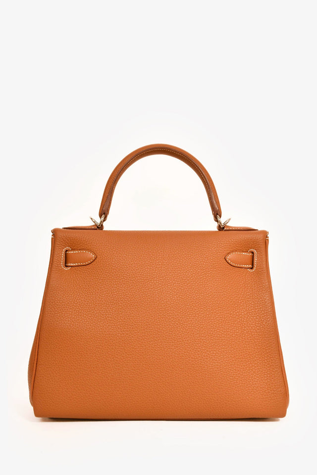 Hermes 2021 Gold Togo Leather Retourne Kelly 28 with Strap