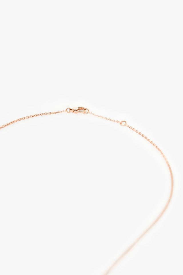 Hermes 2025 18K Rose Gold Diamond Finesse Pendant Necklace