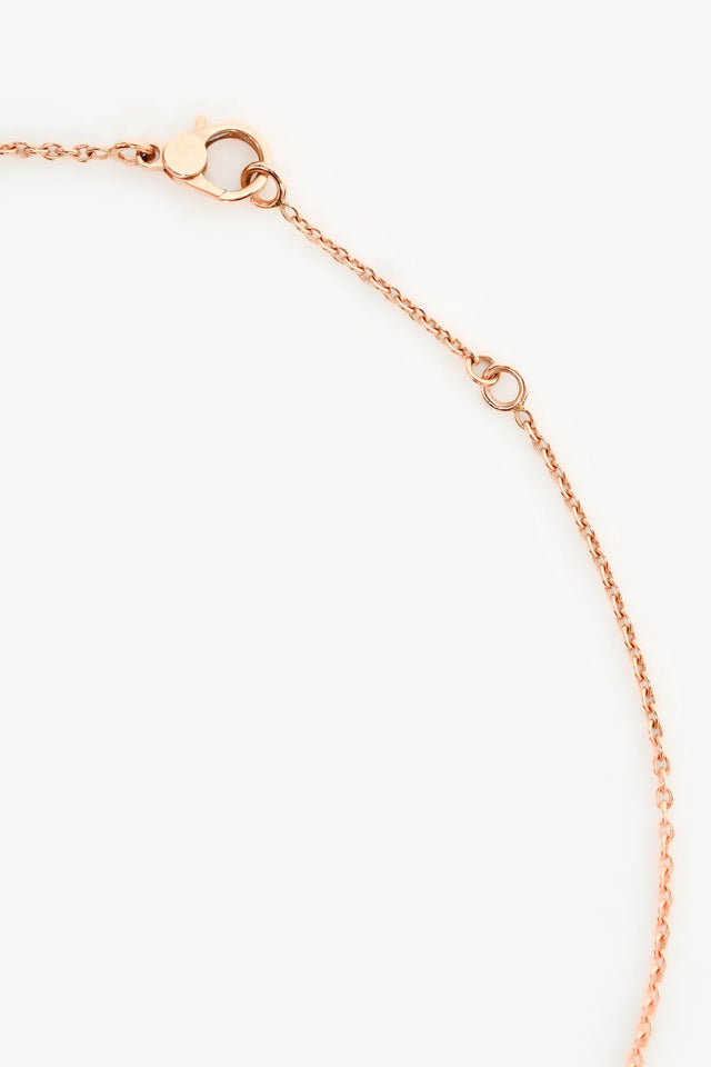 Hermes 2025 18K Rose Gold Diamond Finesse Pendant Necklace