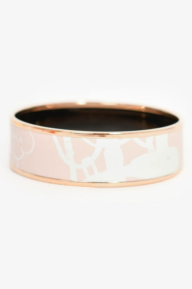 Hermes 2017 Pink/White 'Bride de Gala' Bangle PM