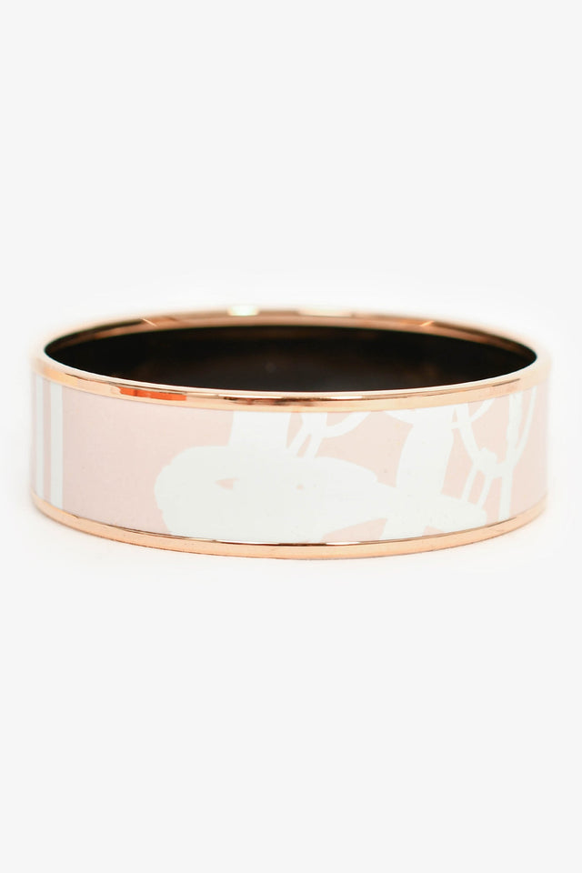 Hermes 2017 Pink/White 'Bride de Gala' Bangle PM