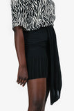 Christian Dior Black Silk Pleated Asymmetrical Skirt Size 8 US