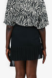 Christian Dior Black Silk Pleated Asymmetrical Skirt Size 8 US