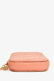 Christian Dior 2020 Pink Cannage Leather Call'in Dior Phone Holder With Chain Strap