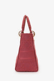 Christian Dior 2020 Pink Cannage Canvas Medium Lady D-Lite With Strap