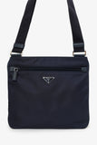 Prada Navy Nylon Messenger Bag