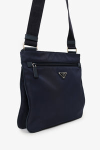 Prada Navy Nylon Messenger Bag