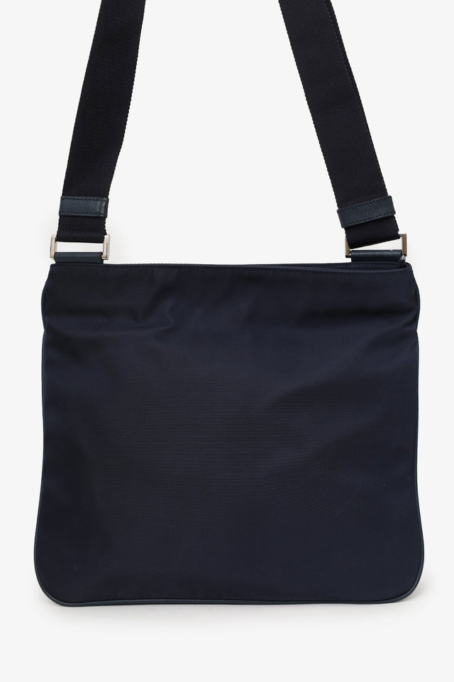 Prada Navy Nylon Messenger Bag