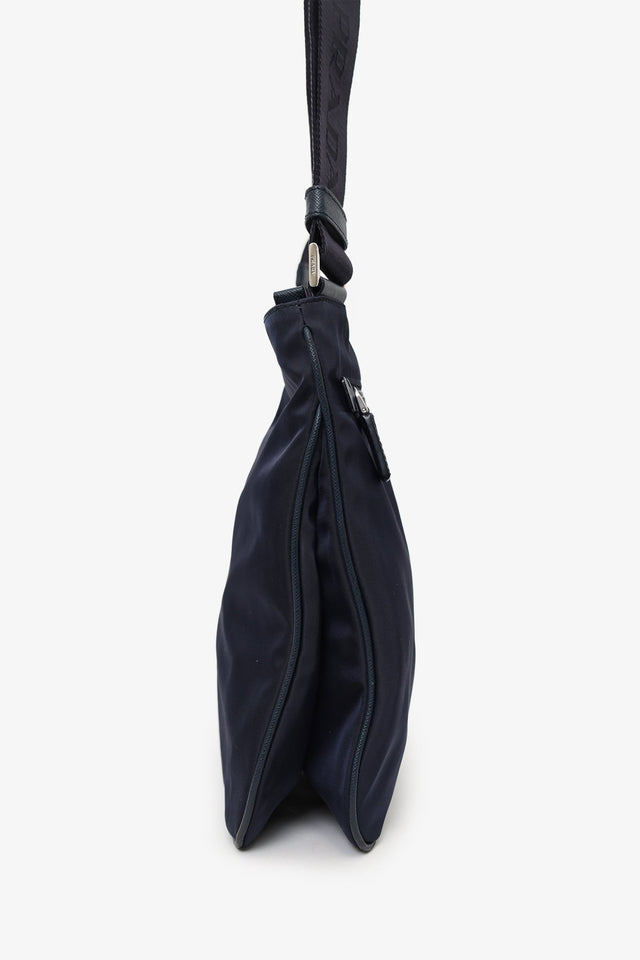 Prada Navy Nylon Messenger Bag