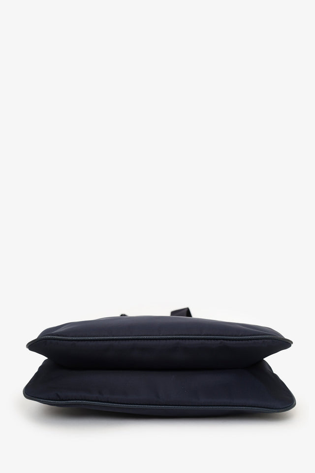 Prada Navy Nylon Messenger Bag