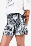Christian Dior Navy/White Patterned Jacquard Skort Size 6