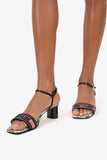 Christian Dior Embroidered Dway Ankle Strap Heeled Sandal Size 39.5
