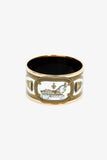 Hermes 18K Yellow Gold Plated 'Grand Apparat' Extra Wide Bangle PM