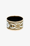 Hermes 18K Yellow Gold Plated 'Grand Apparat' Extra Wide Bangle PM