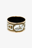 Hermes 18K Yellow Gold Plated 'Grand Apparat' Extra Wide Bangle PM
