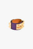 Hermes 2012 Purple Leather Collier De Chien Bracelet