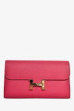 Hermes 2012 Purple Epsom Leather Constance Long Wallet