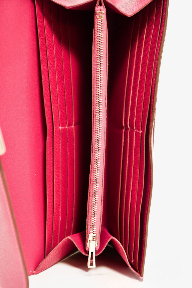 Hermes 2012 Purple Epsom Leather Constance Long Wallet