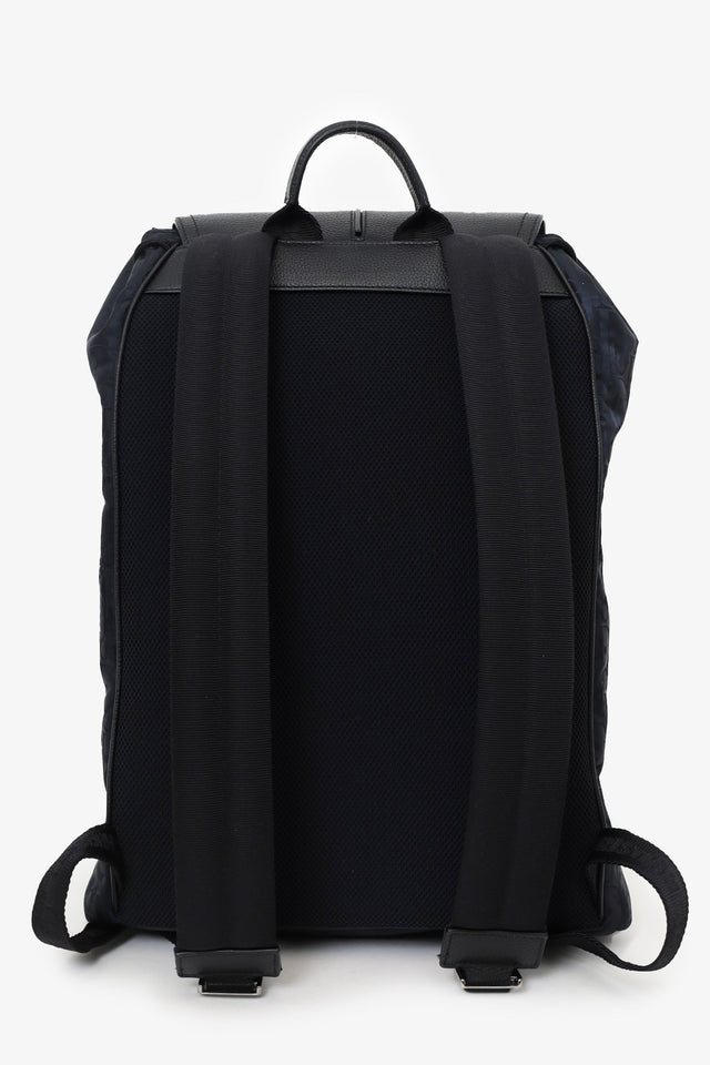 Christian Dior 2022 Navy/Black Leather/Nylon Motion Oblique Backpack