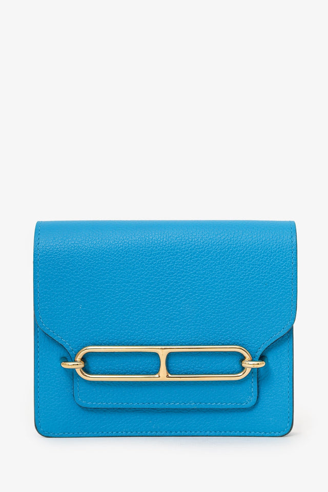 Hermes 2021 Blue Frida Evercolor Roulis Slim With Pouch