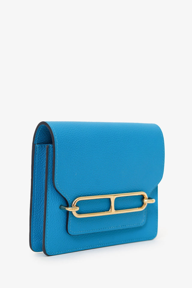 Hermes 2021 Blue Frida Evercolor Roulis Slim With Pouch