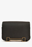Hermes 2022 Black Chèvre Mysore Leather 'Geta' Crossbody Bag