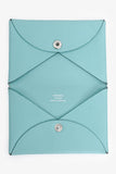 Hermes 2019 Blue Leather Calvi Duo Compact  Holder
